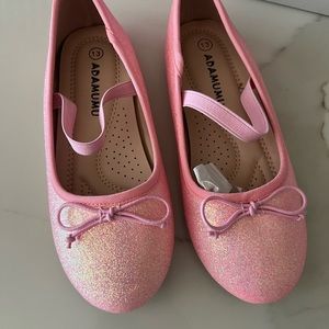 Never Worn Girls pink Sparkly Flats
